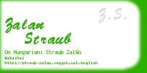 zalan straub business card